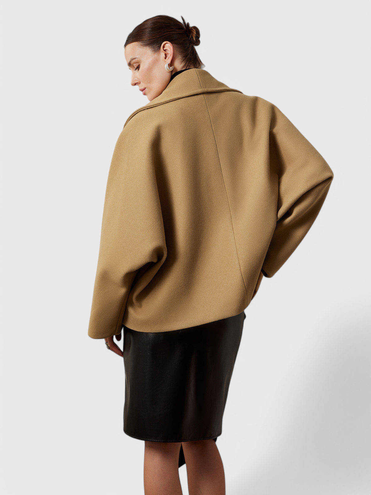 BROOKE | Oversized Tweed Coat with Relaxed Silhouette