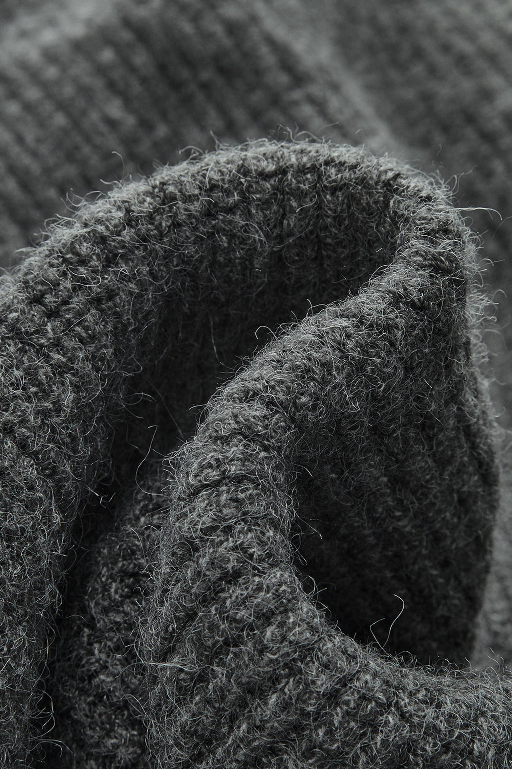 SKYE | Long Knit Coat with Soft Turtleneck and Button Closure