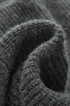 SKYE | Long Knit Coat with Soft Turtleneck and Button Closure