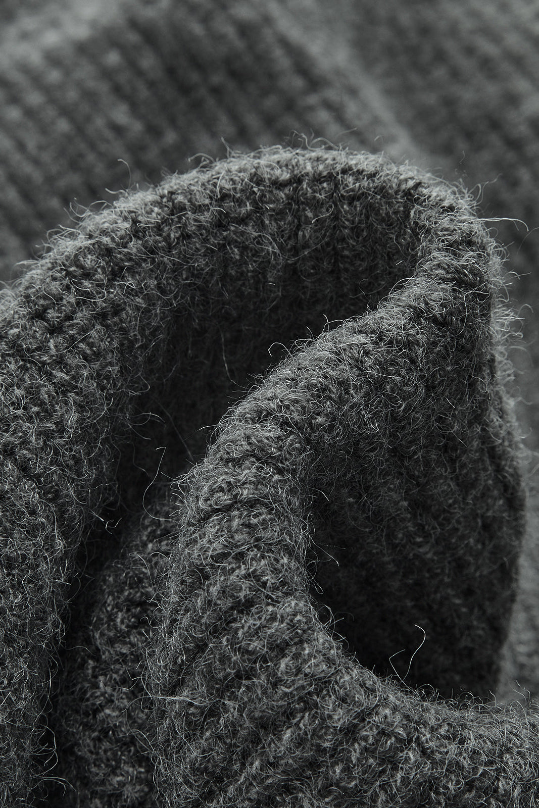SKYE | Long Knit Coat with Soft Turtleneck and Button Closure