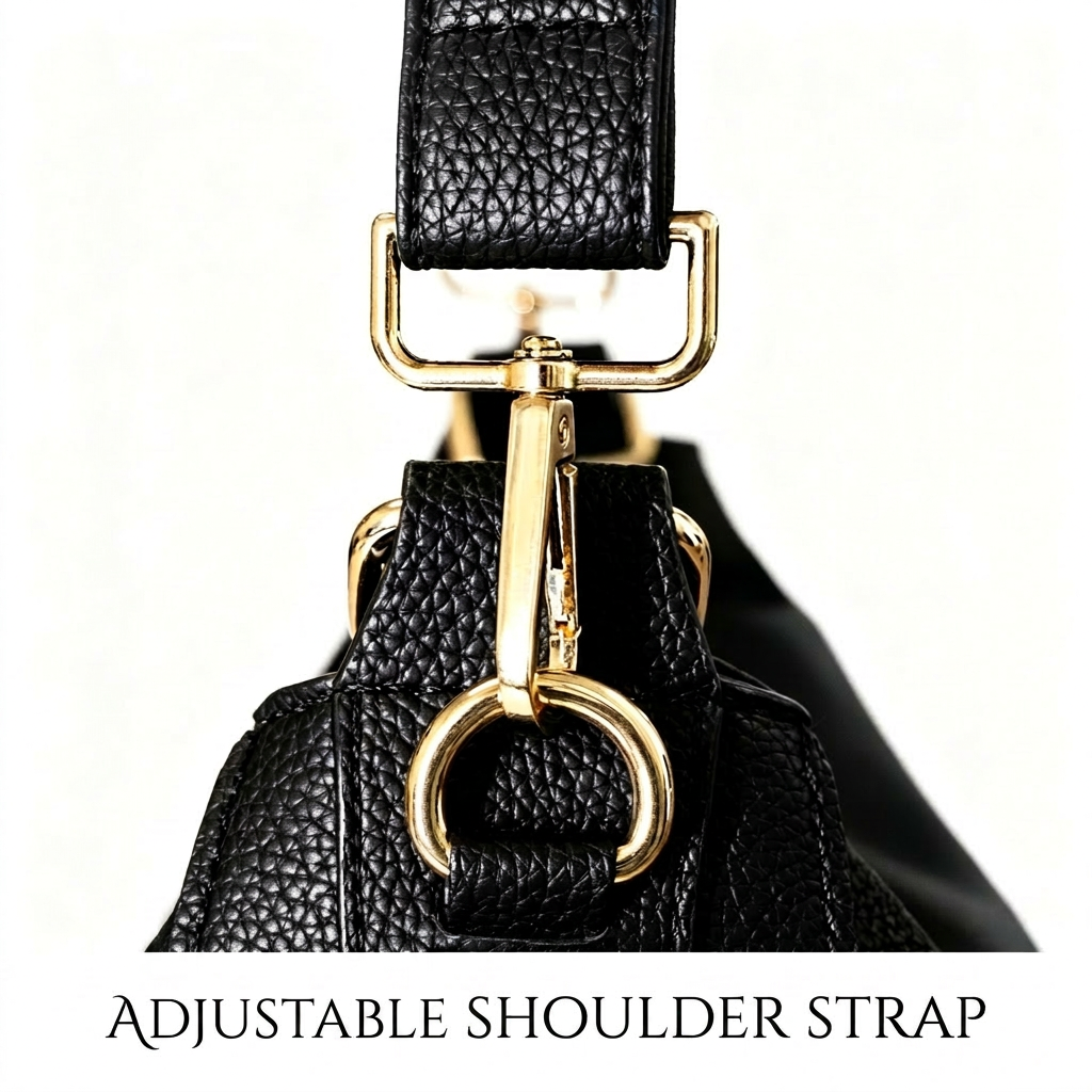 Luxury Leather Hobo Anti-Theft Handbag 2.0 + FREE Pouch Wallet (6-Layer Security Edition)