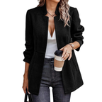 WAVNA | Polished Open Front Wool Blazer