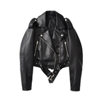 DAGMAR™ – Vintage Moto Loose Leather Jacket