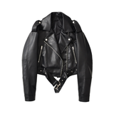 DAGMAR™ – Vintage Moto Loose Leather Jacket