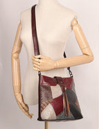 Boho Patchwork Leather Crossbody Bag