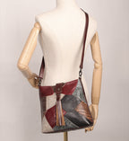 Boho Patchwork Leather Crossbody Bag