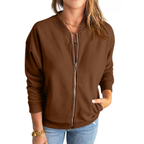 SOLANGE™ – Zip-Up Casual Loose Sweatshirt Jacket