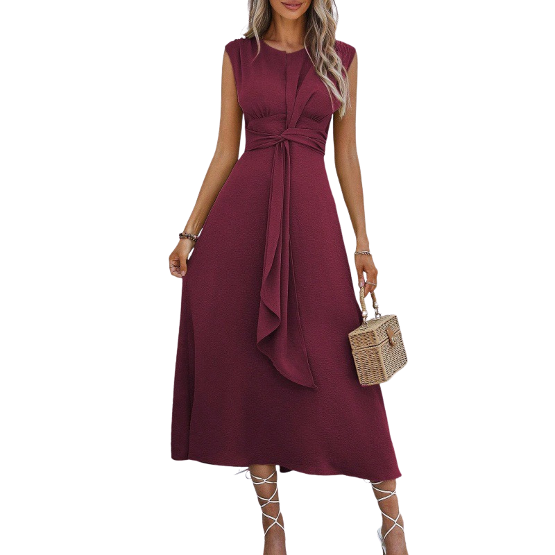 ROBBYN | Trendy Waist-Tie Sleeveless Dress