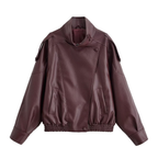 REMY™ – Asymmetrical Zip-Up PU Leather Biker Jacket