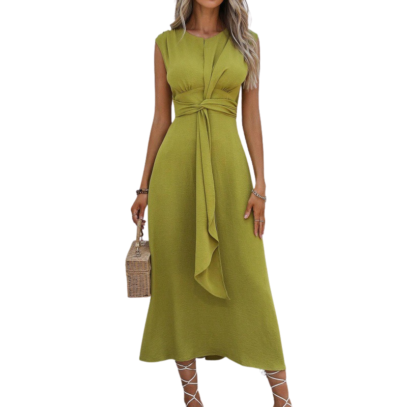 ROBBYN | Trendy Waist-Tie Sleeveless Dress