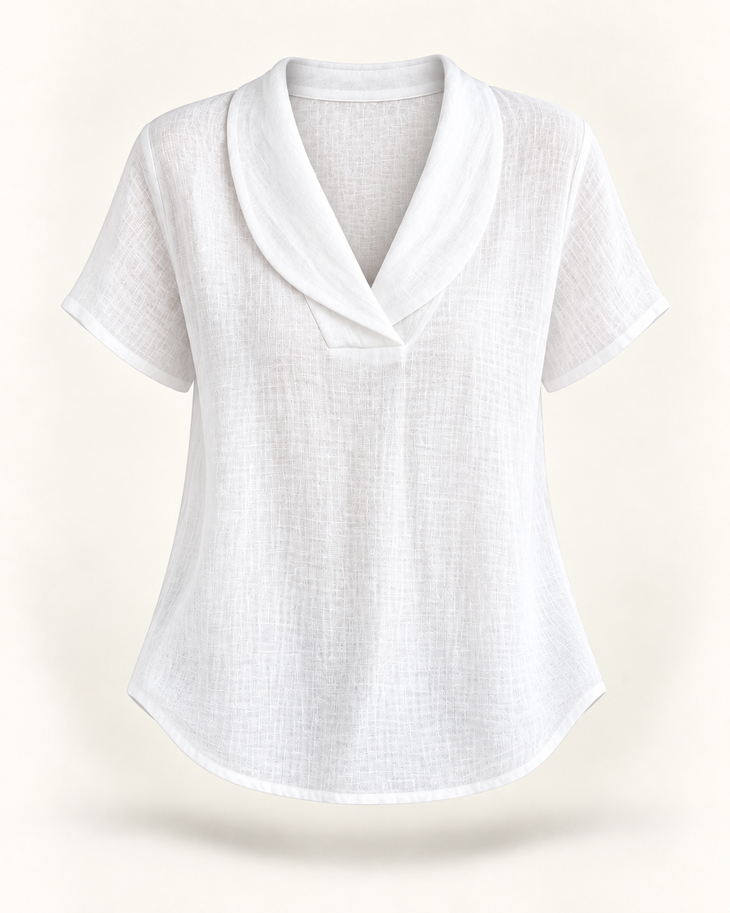 Sally | Relaxed V-Neck Linen Blouse
