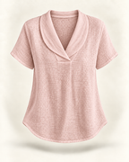 Sally | Relaxed V-Neck Linen Blouse