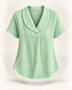 Sally | Relaxed V-Neck Linen Blouse