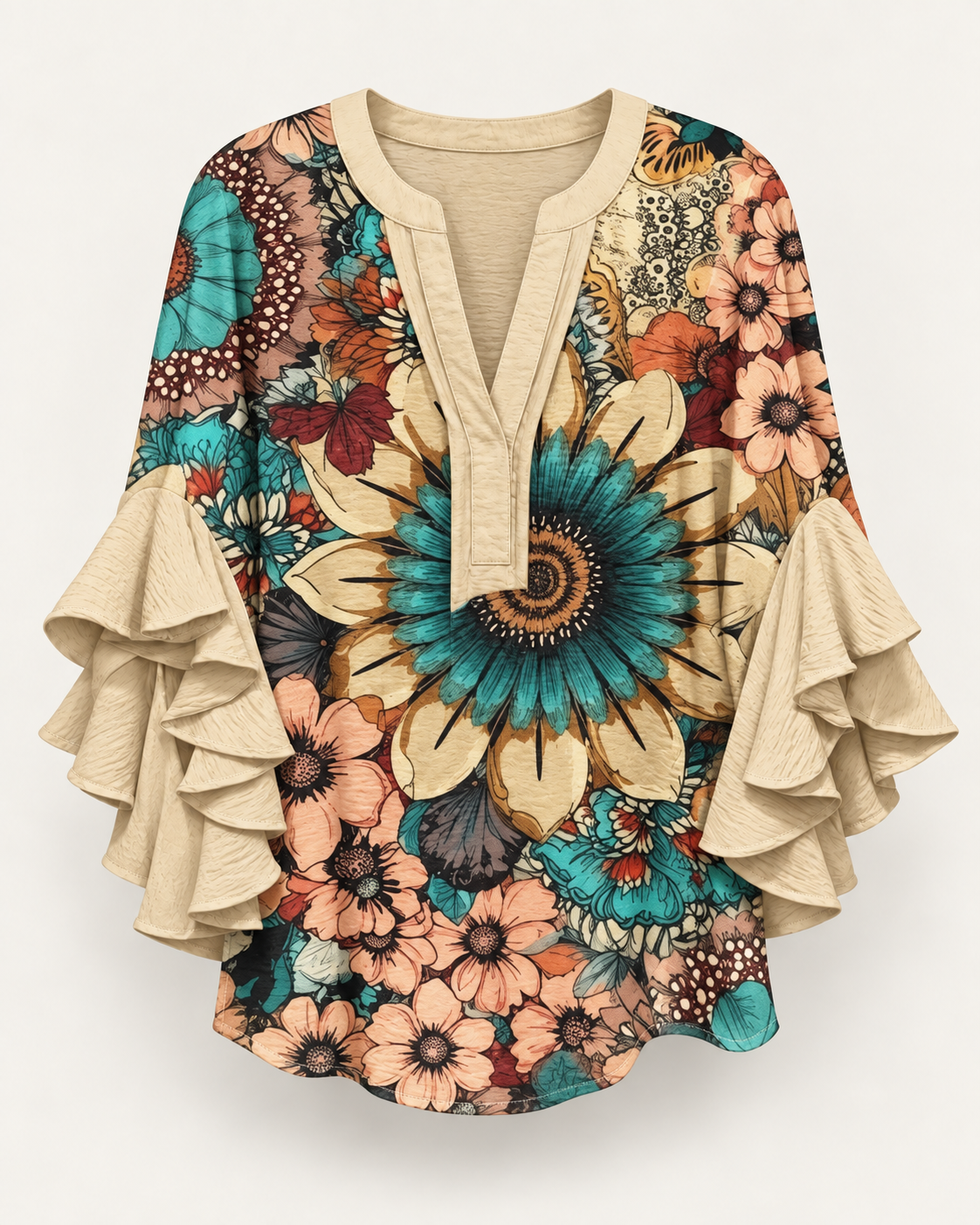 Lynette | Floral-print blouse