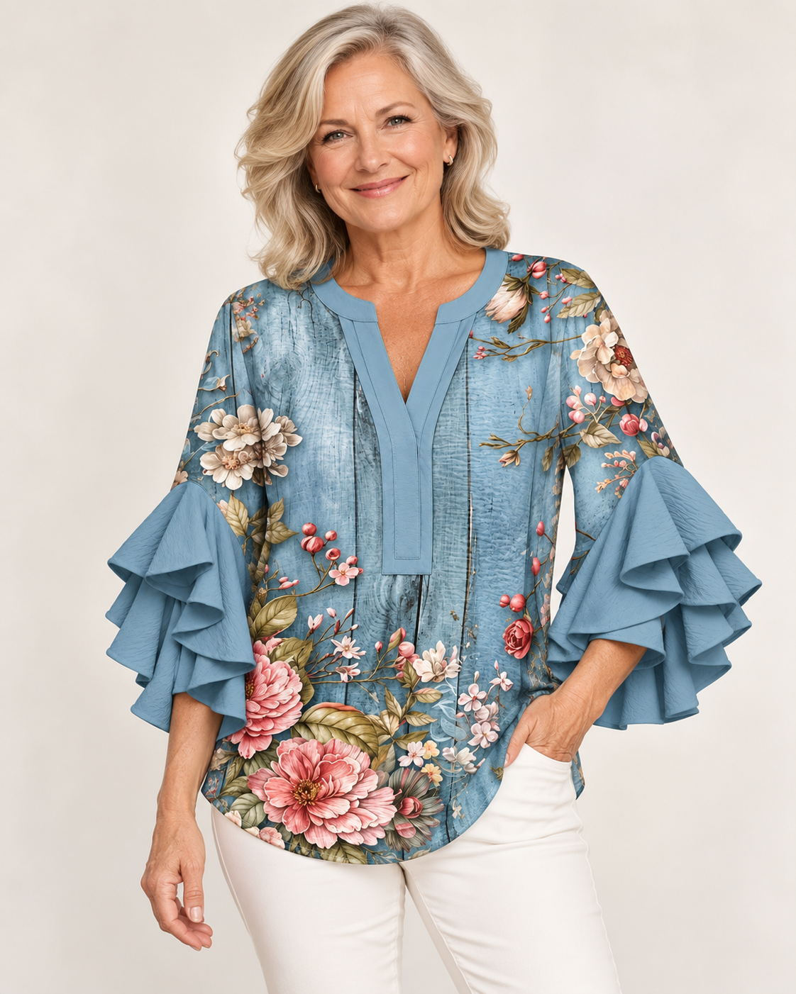 Lynette | Floral-print blouse