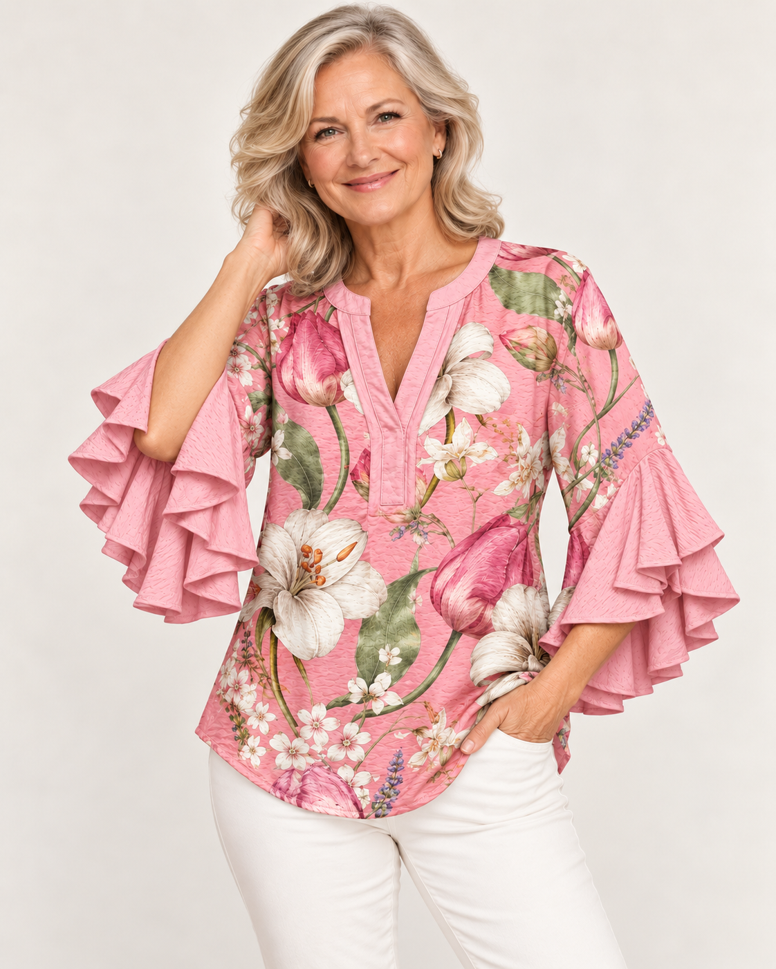 Lynette | Floral-print blouse