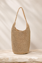 Elodie | Metallic Straw Shoulder Bag