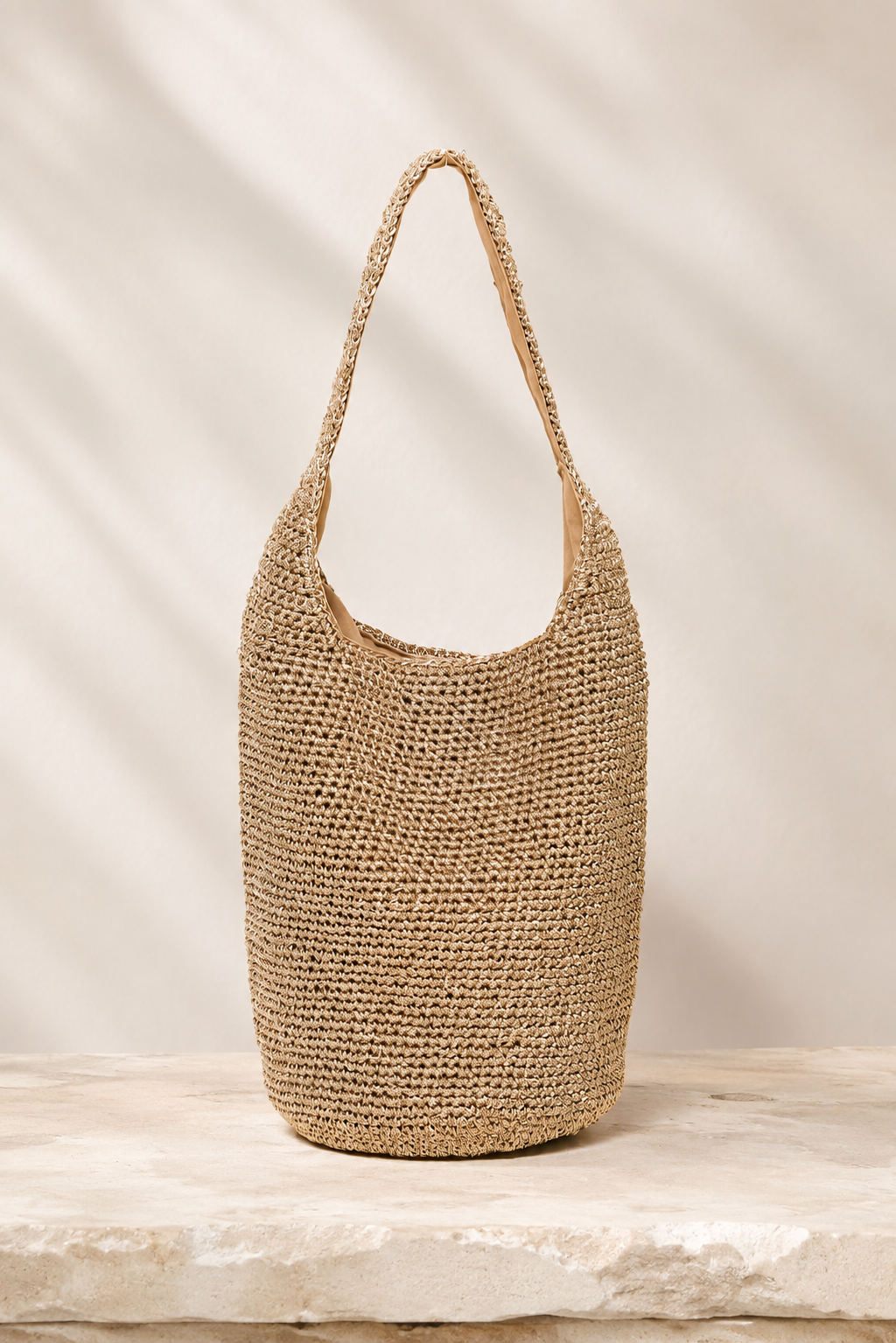 Elodie | Metallic Straw Shoulder Bag