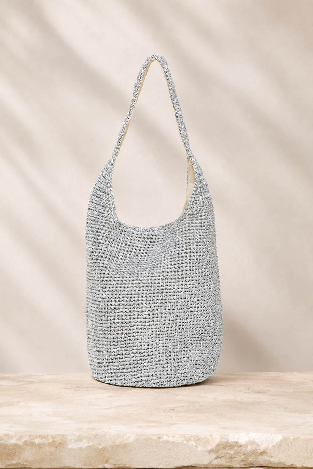 Elodie | Metallic Straw Shoulder Bag