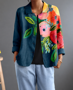 Janet | Painterly Poppy Print Shirt