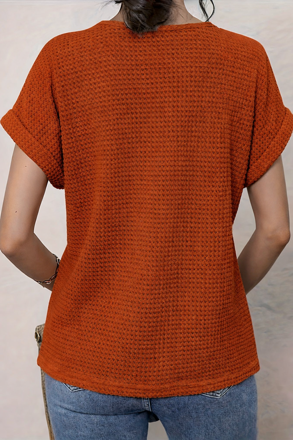 Rosa™ | Top with Round Neck and Lace Trim