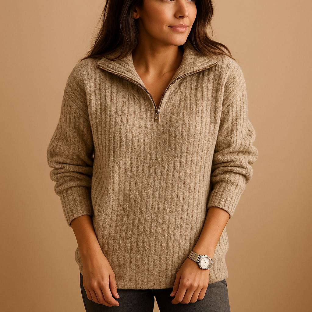 HARRIET | Chic Half-Zip Pullover Sweater