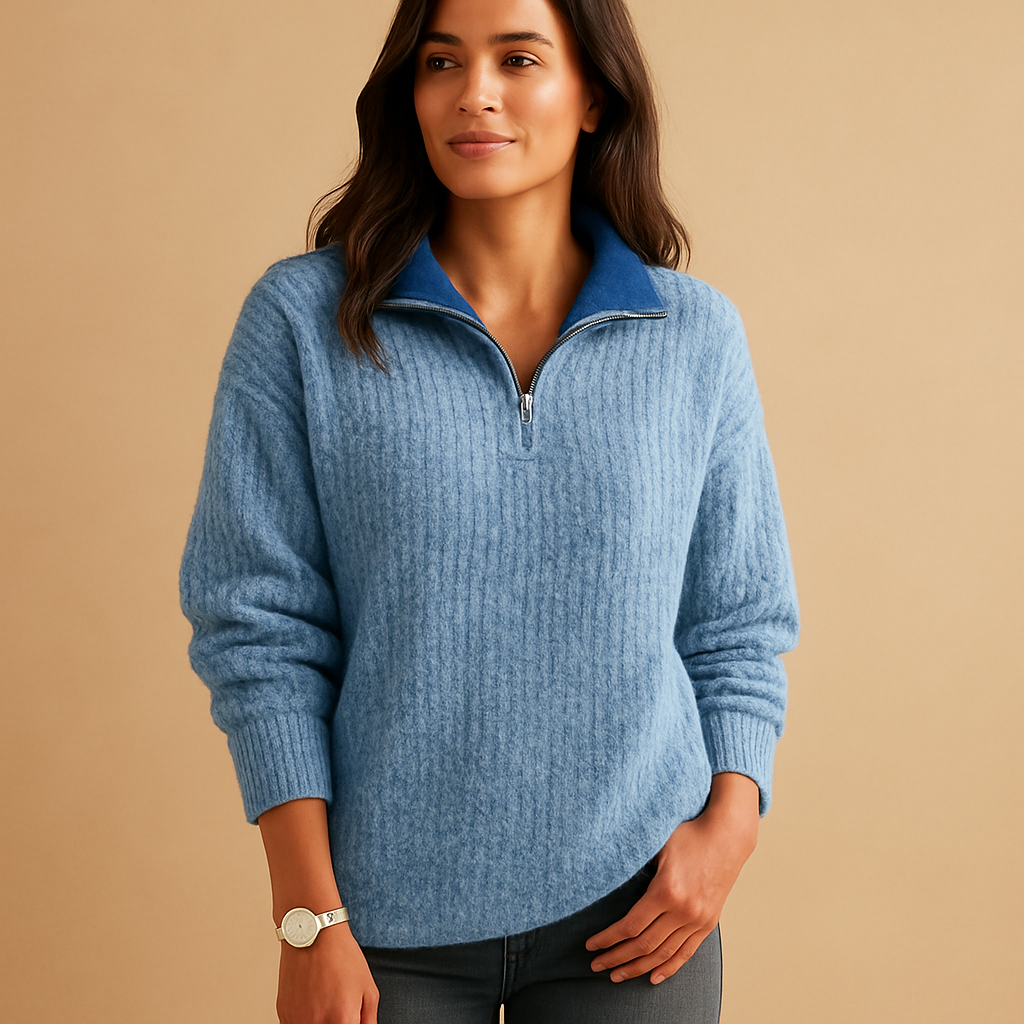 HARRIET | Chic Half-Zip Pullover Sweater
