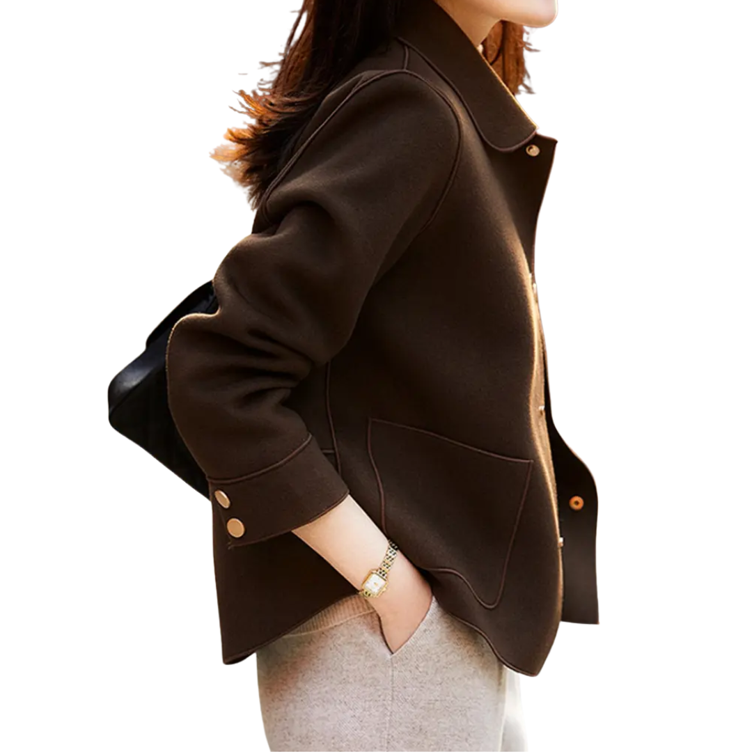 HENRIETTE™ – Refined Double-Faced Wool Pea Coat