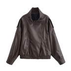 REMY™ – Asymmetrical Zip-Up PU Leather Biker Jacket