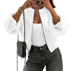 LENNON™ – Street-Style Lantern Sleeve Woven Jacket