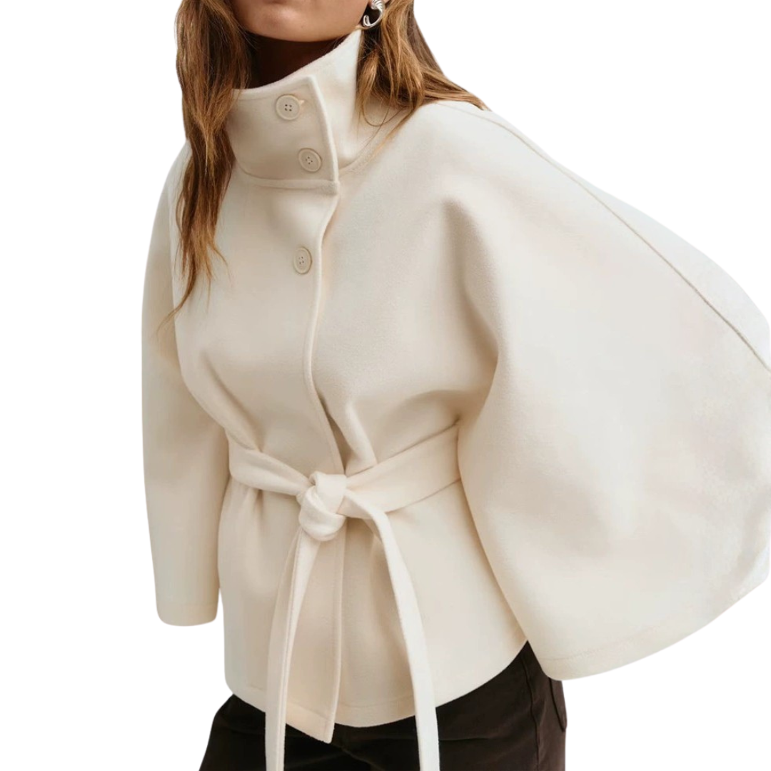 WULFRIC™ – Structured Cape-Style Belted Coat