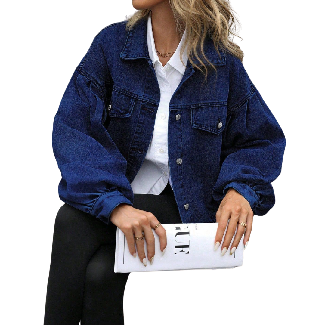 LENNOX™ – Relaxed Distressed Denim Jacket