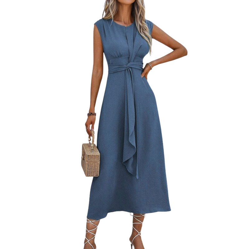 ROBBYN | Trendy Waist-Tie Sleeveless Dress