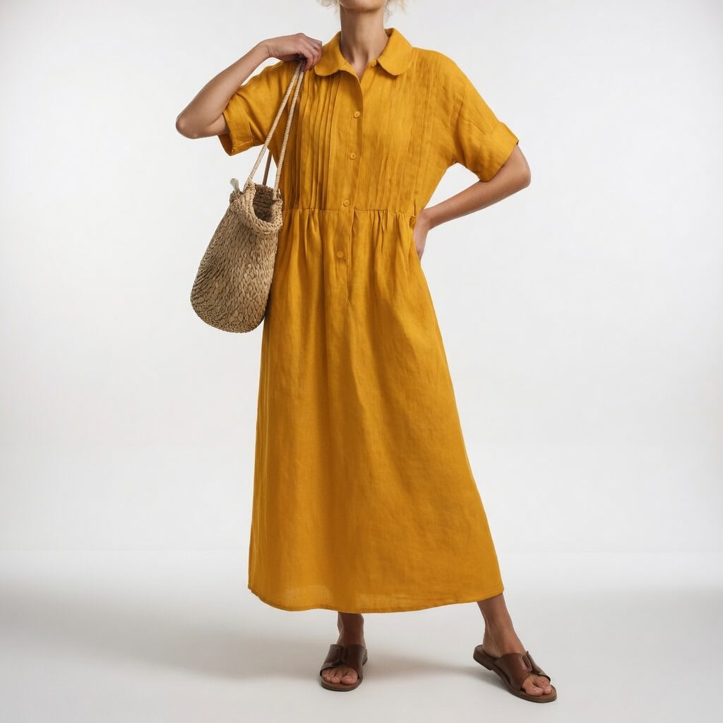 Lysandra™ | Flowing Summer Shirt Dress
