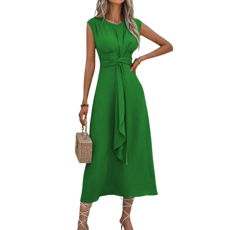 ROBBYN | Trendy Waist-Tie Sleeveless Dress