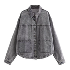REEVA™ – Classic Button-Up Denim Shirt Jacket