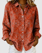 Joanna | Paisley Button-Up Blouse