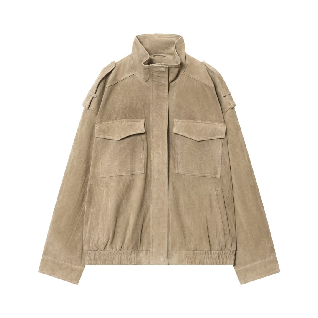 WYNTER™ – Suede Texture Bomber Jacket