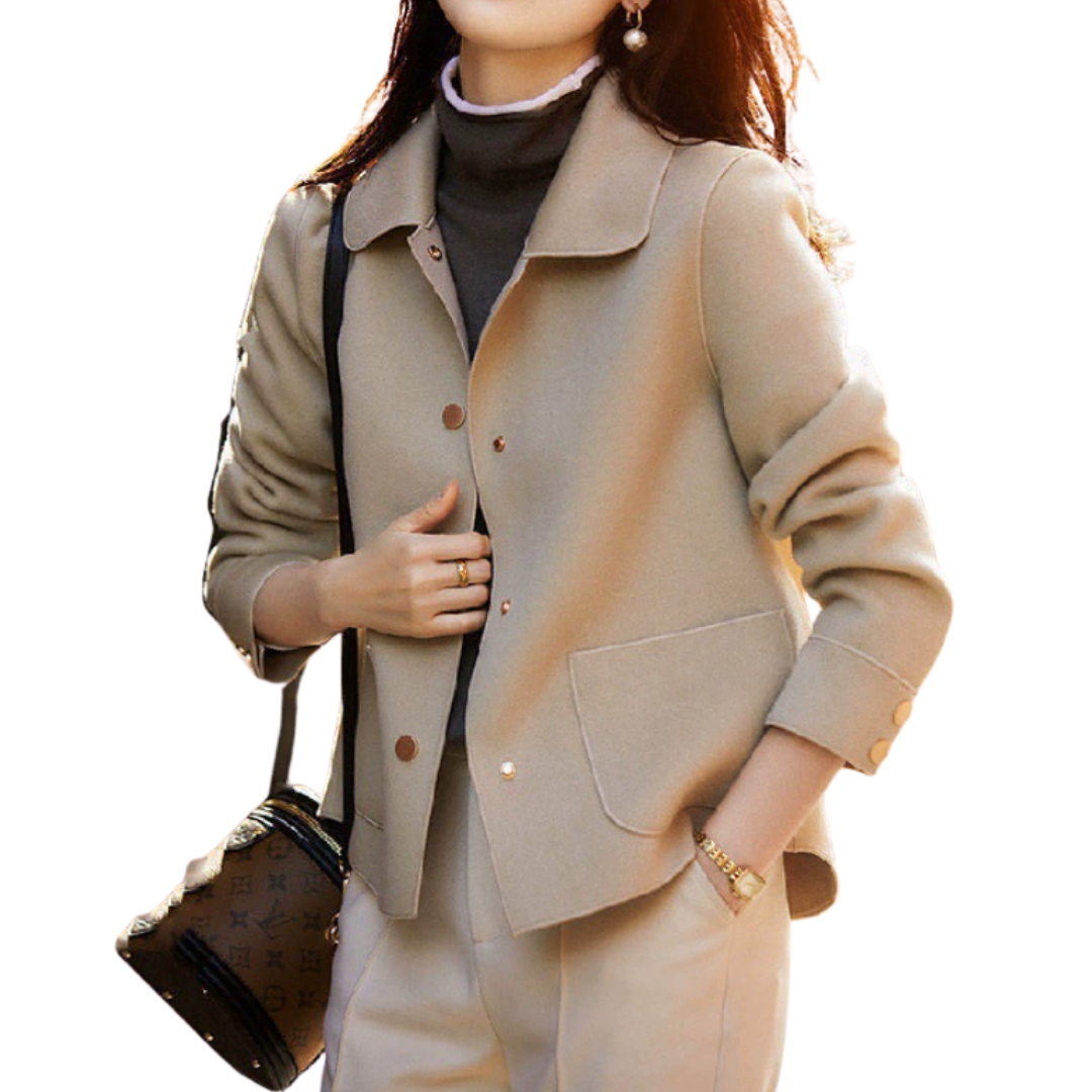 HENRIETTE™ – Refined Double-Faced Wool Pea Coat