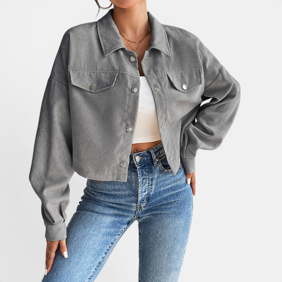 DEVIN™ – Relaxed Corduroy Button-Front Jacket