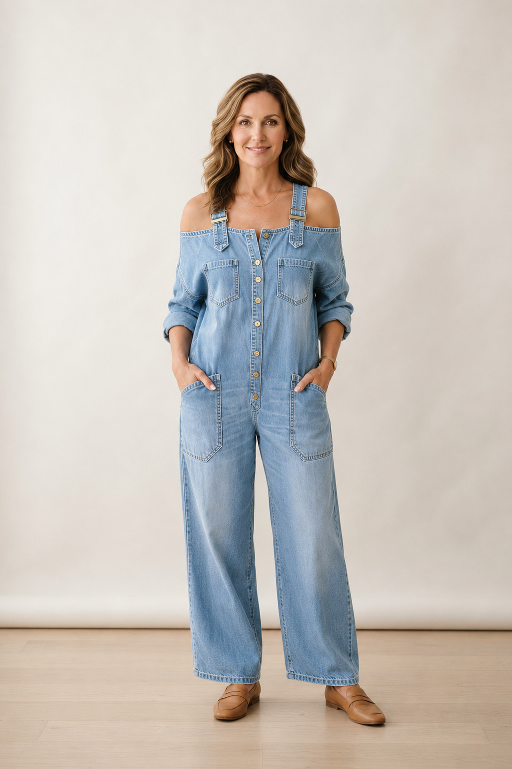 Matilde | Loose Fit Wide-Leg Overall Jumpsuit with Pockets