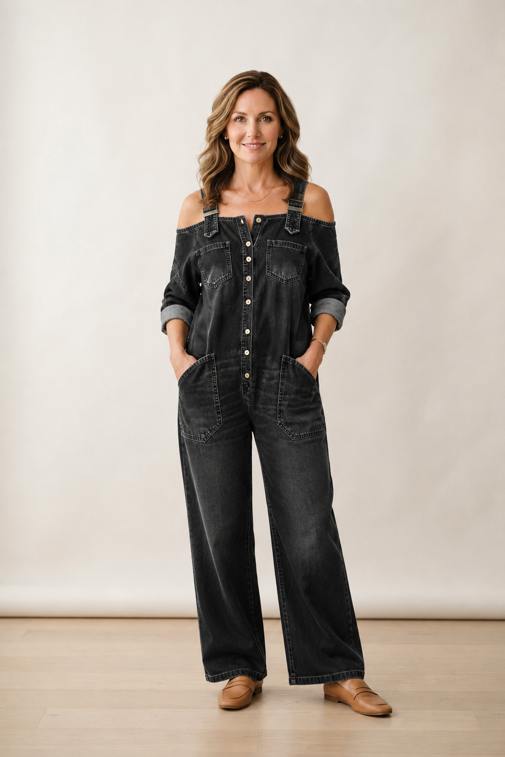 Matilde | Loose Fit Wide-Leg Overall Jumpsuit with Pockets