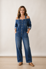 Matilde | Loose Fit Wide-Leg Overall Jumpsuit with Pockets