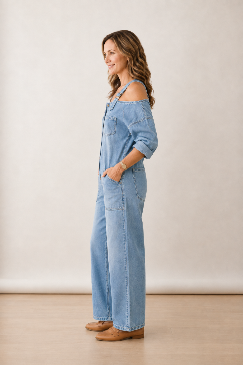 Matilde | Loose Fit Wide-Leg Overall Jumpsuit with Pockets