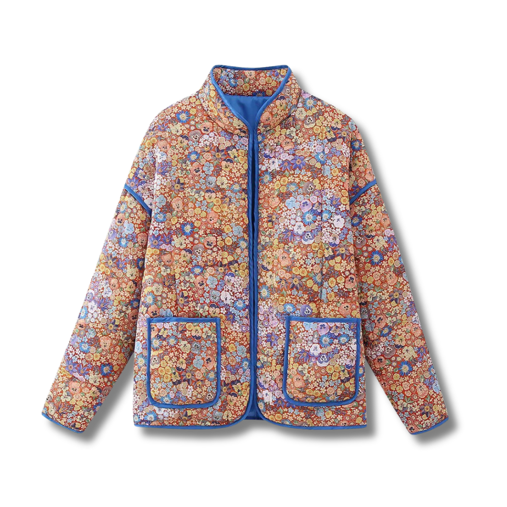 SIGRID™ – Ditsy Floral Quilted Drop-Shoulder Coat
