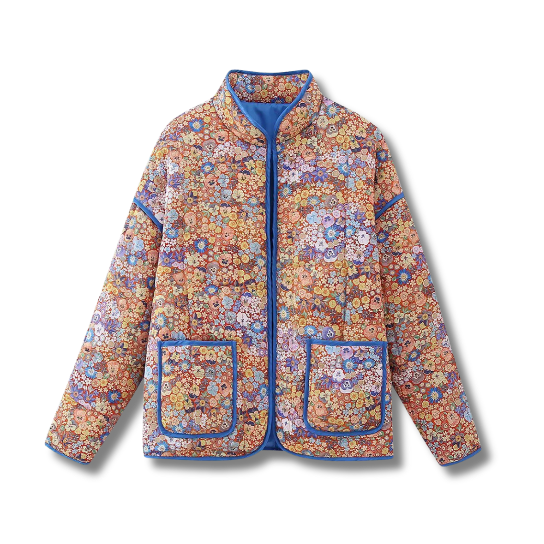 SIGRID™ – Ditsy Floral Quilted Drop-Shoulder Coat