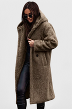 KENDALL | Long Coat in Soft Fur with Casual Cut