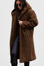 KENDALL | Long Coat in Soft Fur with Casual Cut