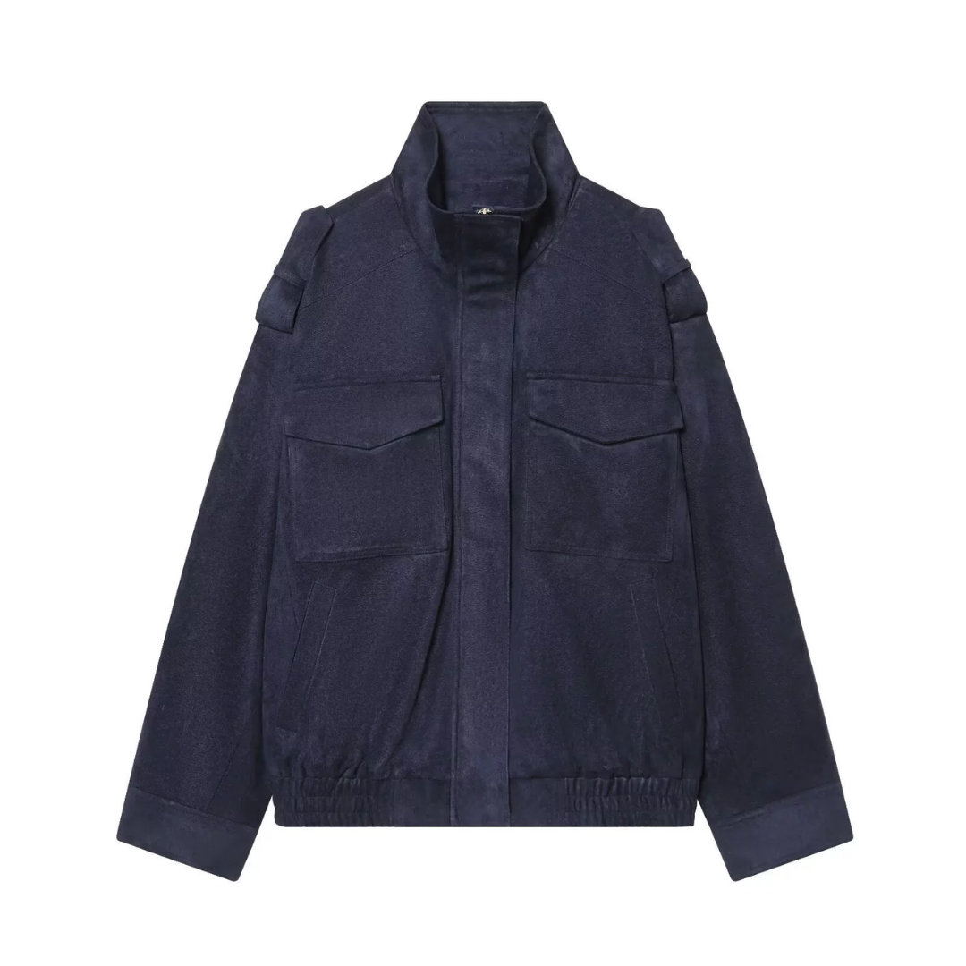 WYNTER™ – Suede Texture Bomber Jacket