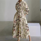 SOPHIE | Elegant Front Wrap Collared Maxi Dress
